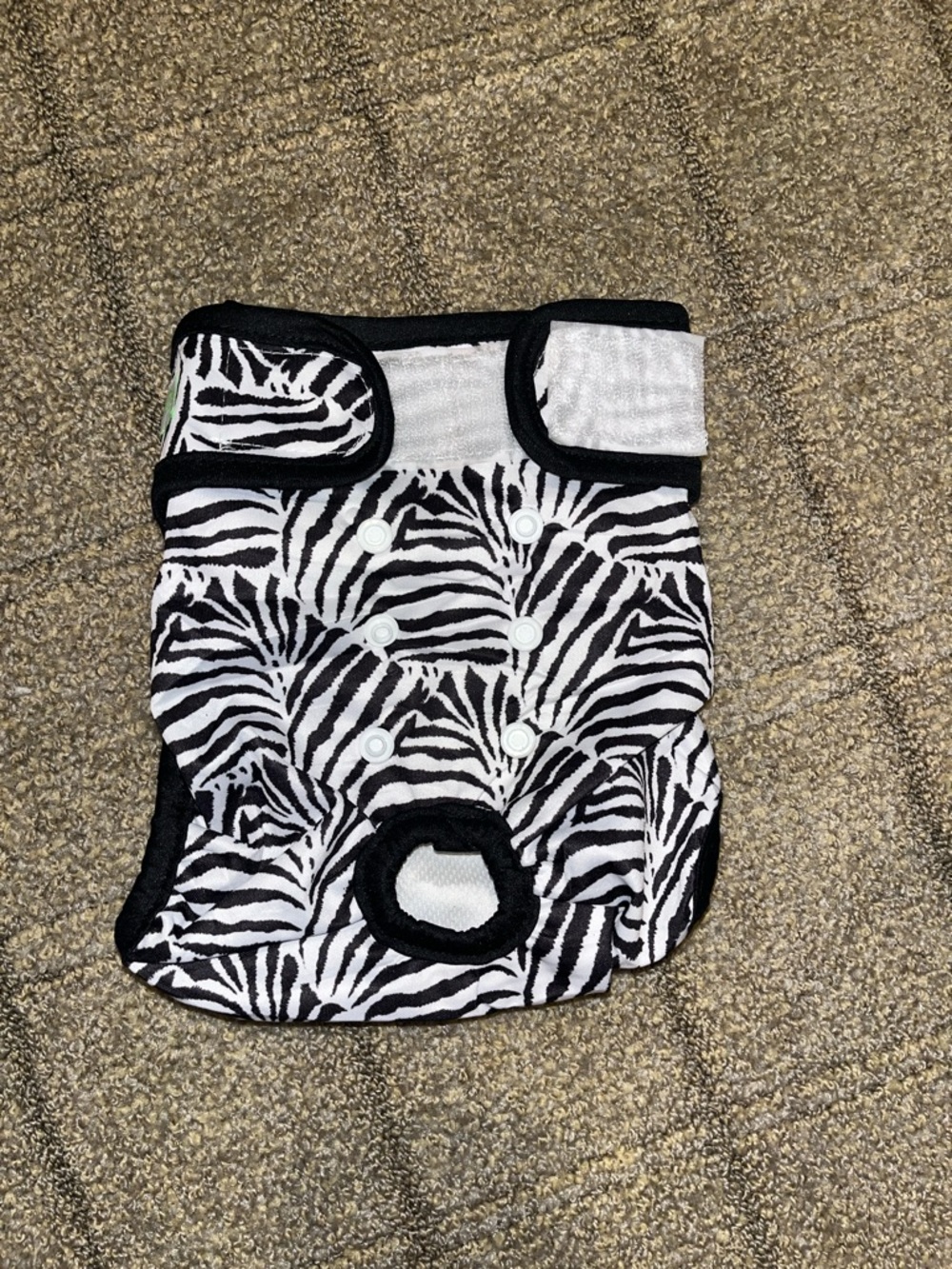 Wegreeco Reusable Dog Diapers Female, Washable Super-Absorbent Zebra Medium